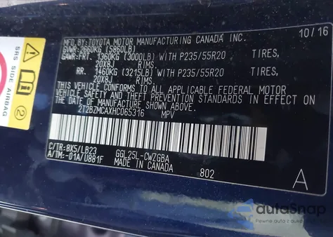 2017 Lexus Rx 350 из США, поврежденный, VIN 2T2BZMCAXHC065316